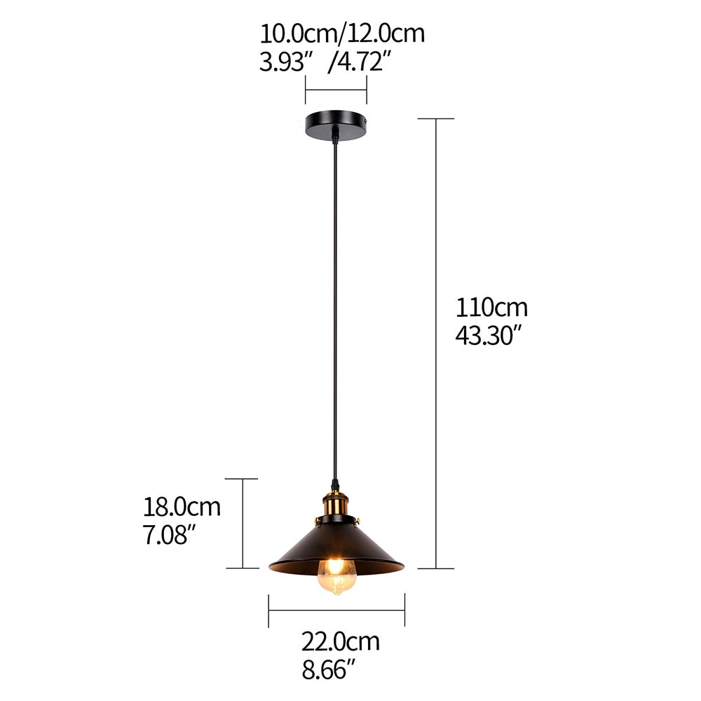 Industrial Retro Iron Interior Decoration LED E27 Pendant Light for Bedroom Kitchen Restaurant Bar Balcony Small Pendant Lamps - TIKIJTRONICS # 0