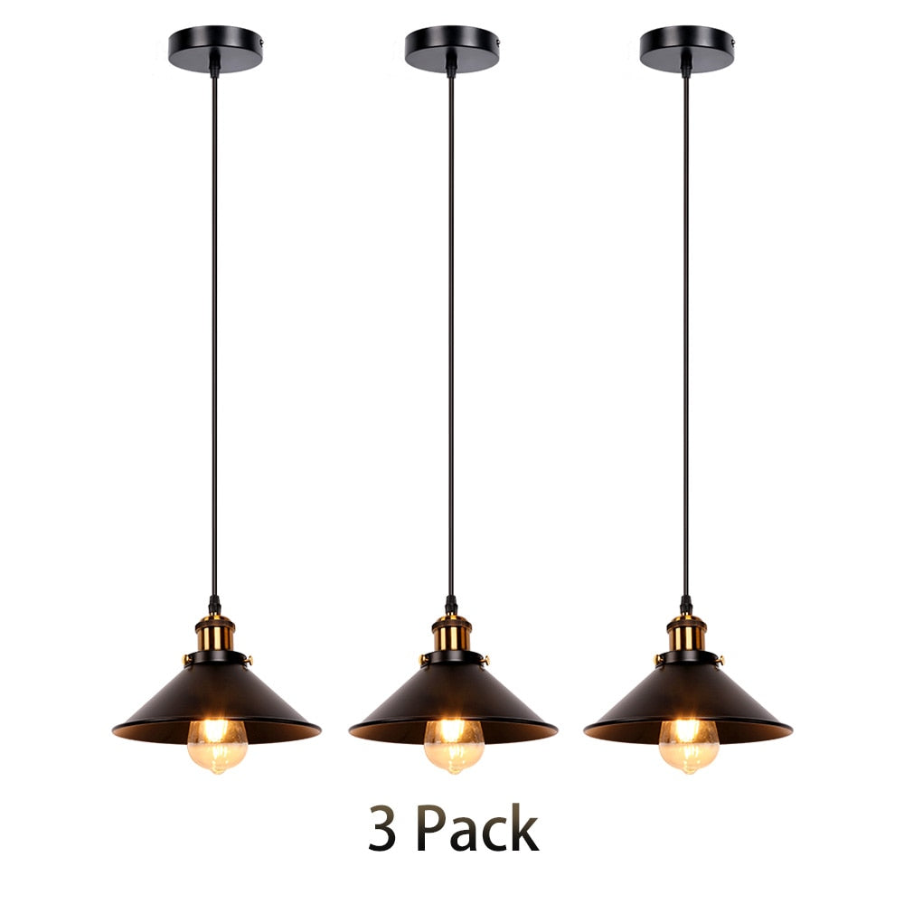 Industrial Retro Iron Interior Decoration LED E27 Pendant Light for Bedroom Kitchen Restaurant Bar Balcony Small Pendant Lamps - TIKIJTRONICS # 0