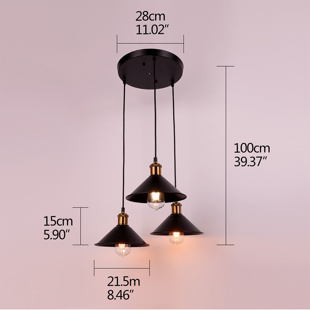 Industrial Retro Iron Interior Decoration LED E27 Pendant Light for Bedroom Kitchen Restaurant Bar Balcony Small Pendant Lamps - TIKIJTRONICS # 0