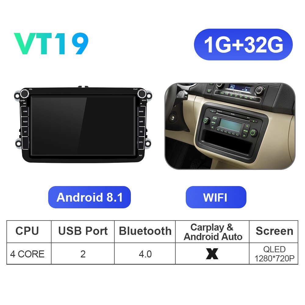 Isudar T72 2 Din Car Multimedia player Android 10 For VW/Volkswagen/POLO/PASSAT B6/B7/Golf/Tiguan/Skoda GPS Car Radio Audio Auto - Premium 0 from TIKIJTRONICS - Just $106.98! Shop now at TIKIJTRONICS