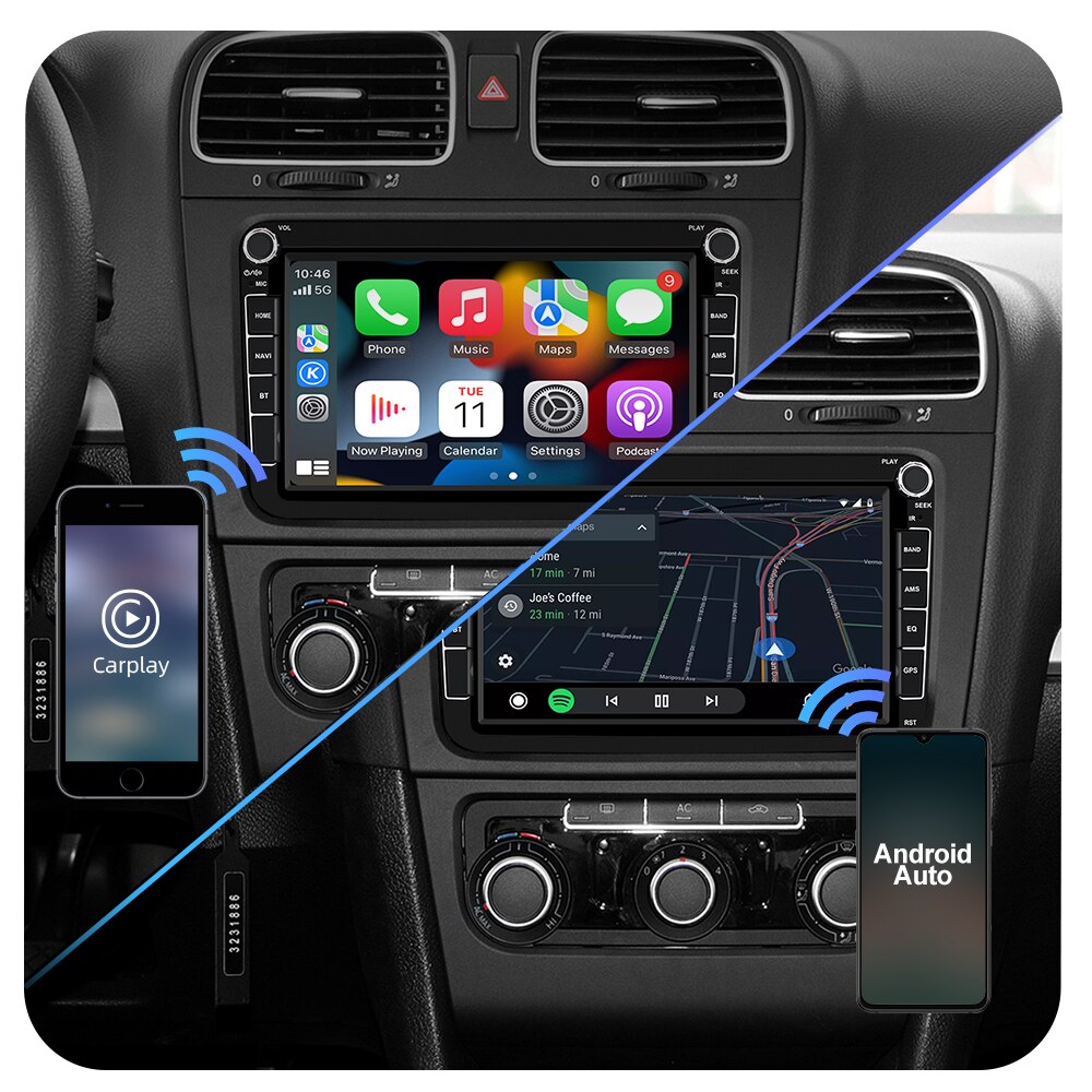 Isudar T72 2 Din Car Multimedia player Android 10 For VW/Volkswagen/POLO/PASSAT B6/B7/Golf/Tiguan/Skoda GPS Car Radio Audio Auto - Premium 0 from TIKIJTRONICS - Just $106.98! Shop now at TIKIJTRONICS