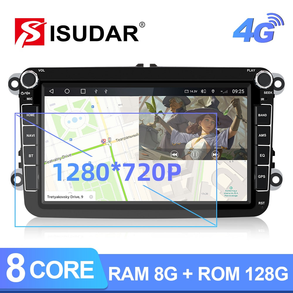 Isudar T72 2 Din Car Multimedia player Android 10 For VW/Volkswagen/POLO/PASSAT B6/B7/Golf/Tiguan/Skoda GPS Car Radio Audio Auto - Premium 0 from TIKIJTRONICS - Just $106.98! Shop now at TIKIJTRONICS