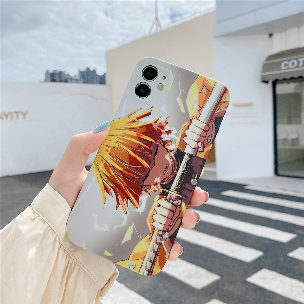 Japan Anime Demon Slayer Kamado Tanjirou Nezuko Phone Case for IPhone 14 13 12 11 Pro X Xs Max XR 7 8 Plus Soft Silicone Cover - TIKIJTRONICS # 0