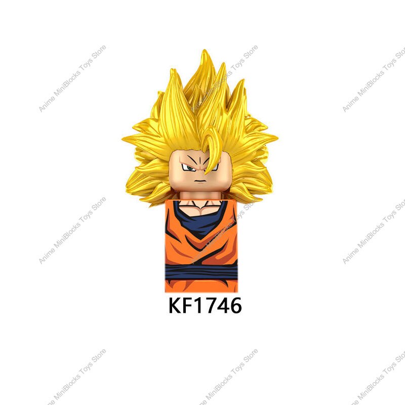 KF6158 Dragon Ball Z Building Blocks Son Goku Broli Gamma Vegeta Anime Cartoon Mini Action Toy Bricks Kids Gift KF6142 KF6165 TIKIJTRONICS