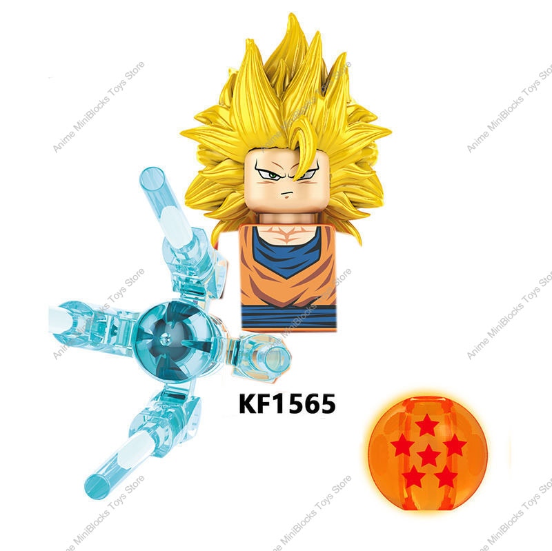 KF6158 Dragon Ball Z Building Blocks Son Goku Broli Gamma Vegeta Anime Cartoon Mini Action Toy Bricks Kids Gift KF6142 KF6165 TIKIJTRONICS