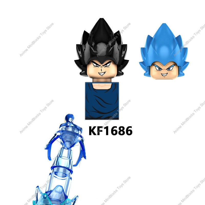 KF6158 Dragon Ball Z Building Blocks Son Goku Broli Gamma Vegeta Anime Cartoon Mini Action Toy Bricks Kids Gift KF6142 KF6165 TIKIJTRONICS