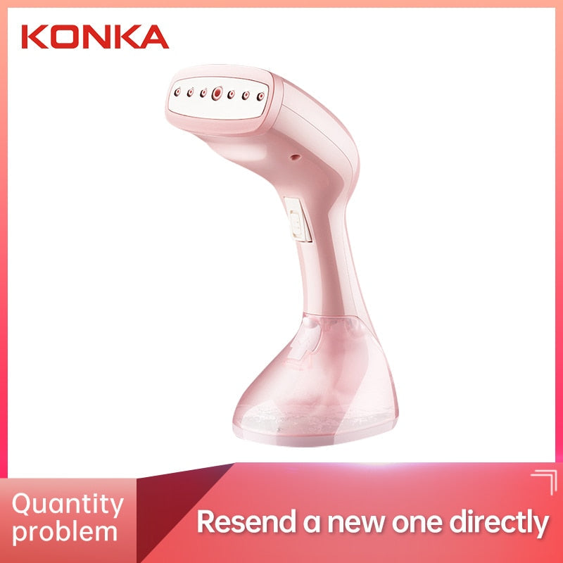 KONKA Handheld Garment Steamer 1500w Pink Ironing For Clothes 250ml Portable Home&Travel 15s Fast-Heat Household Fabric Steam - TIKIJTRONICS 0 SPECIFICATIONSWater Tank Capacity (l): <0.8LVoltage (V): 100-240VTemperature Gear: Single GearSupports Anti Dry Burning: YesSteam Duration (Min): 80minPower (W): 1501-1799WOrigin: Mainland ChinaClassification: Steam brushCertification: CEBrand Name: Konka TIKIJTRONICS  (Store description)