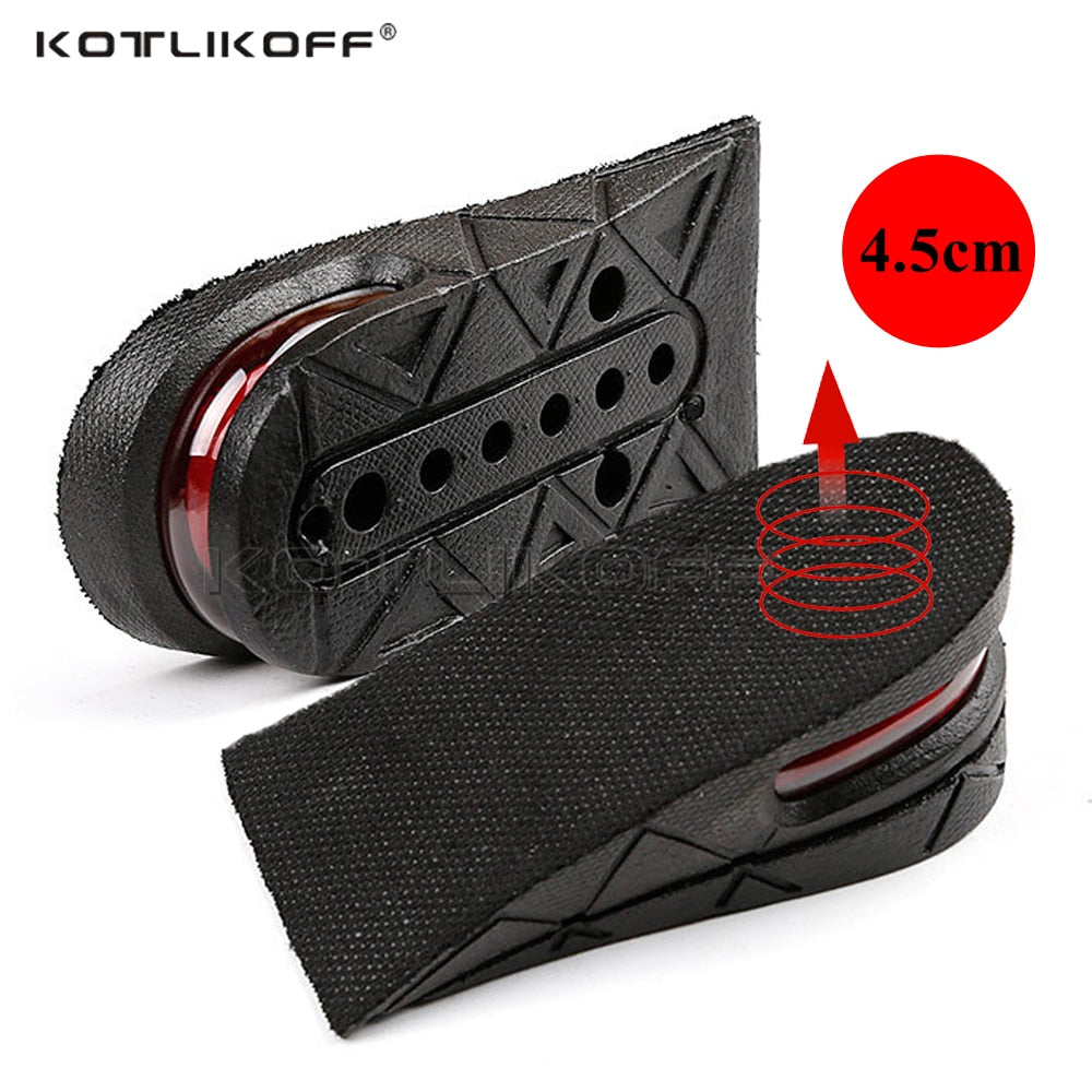 KOTLIKOFF Invisible Height Increase Insole Adjustable 2 Layer 3CM/4.5CM Air Cushion Pads Elevator Soles Insoles Inserts For Shoe TIKIJTRONICS