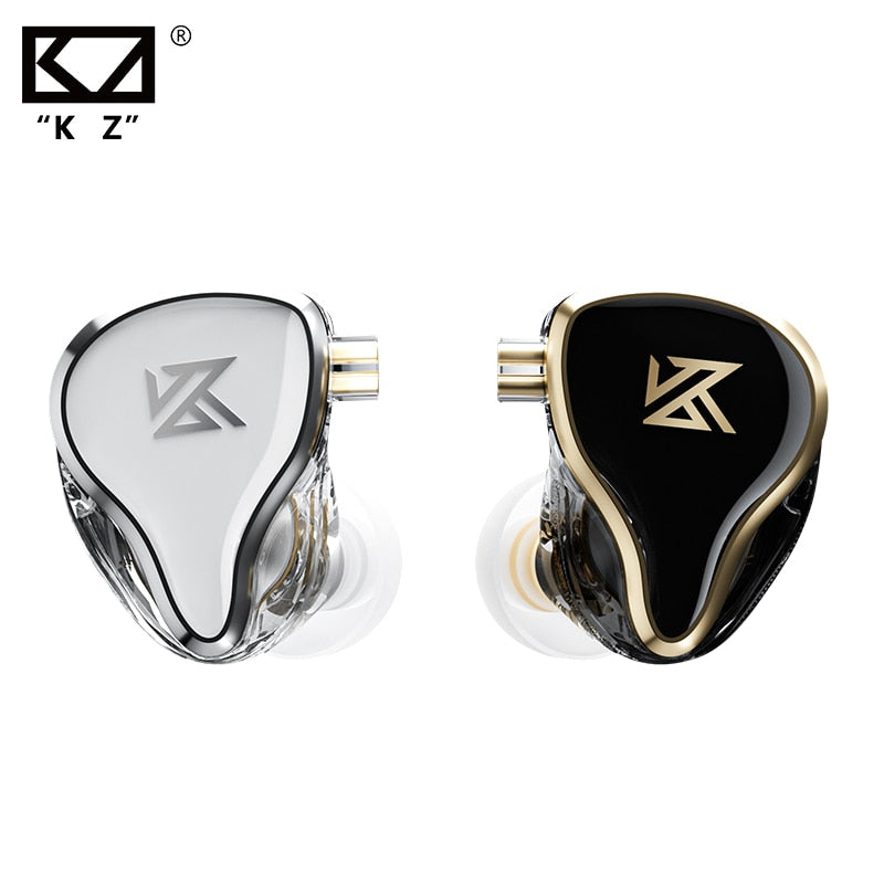 KZ ZAS Earphones 7BA+1DD Dynamic Hybrid Wired Headphones HiFi Bass Sport Headset With Microphones in Ear Monitors TIKIJTRONICS