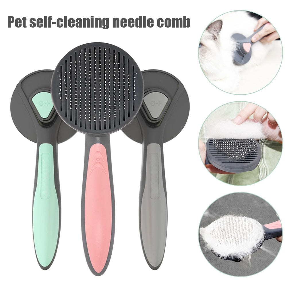 Kimpets Cat Comb Dog Hair Remover Brush Pet Grooming Slicker Needle Comb Removes Tangled Self Cleaning Pet Supplies Accessories - TIKIJTRONICS 0 SPECIFICATIONSType: catsOrigin: Mainland ChinaName2: Pet CombName1: Dog CombName: Cat CombMaterial: Stainless SteelItem Type: CombsFunction3: Comb Pet HairFunction2: Pet AccessoriesFunction1: Pet SuppliesFunction: Cat Hair RemoverColor: Green Gray PinkBrand Name: kimpets TIKIJTRONICS  (Store description)