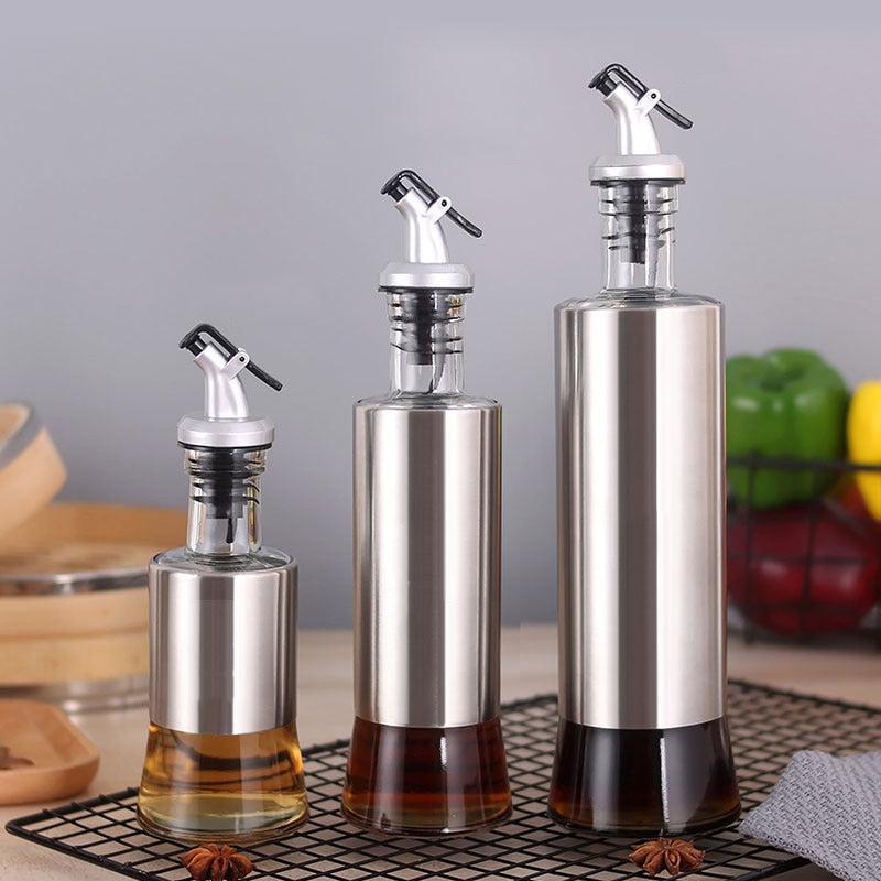 Kitchen Olive Oil Cruet Bottle Vinegar Dispenser Oil Container No-drip Double Wall Cooking Oil Dispensering Bottle Dishwash Safe - TIKIJTRONICS 0 SPECIFICATIONSSize info: 200ml, 350ml, 500mlOrigin: Mainland ChinaModel Number: KK2190623568Material: glassMain material: Stainless steel + glassFeature: Eco-FriendlyFeature: StockedDinnerware Type: Gravy BoatsCertification: CE / EUBrand Name: K2 HOMEApplication: Vinegar, olive oil, soy sauce TIKIJTRONICS  (Store description)