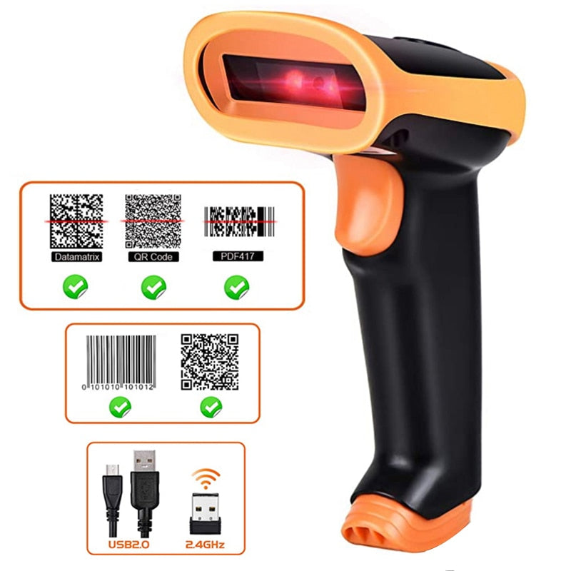 L8BL Bluetooth 2D Barcode Reader And S8 QR PDF417 2.4G Wireless Wired Handheld Barcode Scanner USB Support Mobile Phone iPad - TIKIJTRONICS # 0