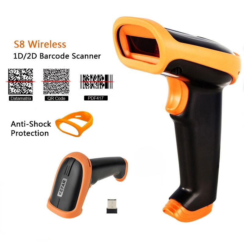 L8BL Bluetooth 2D Barcode Reader And S8 QR PDF417 2.4G Wireless Wired Handheld Barcode Scanner USB Support Mobile Phone iPad - TIKIJTRONICS # 0