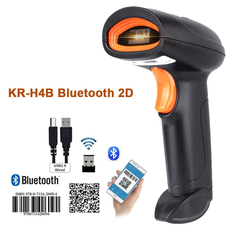 L8BL Bluetooth 2D Barcode Reader And S8 QR PDF417 2.4G Wireless Wired Handheld Barcode Scanner USB Support Mobile Phone iPad - TIKIJTRONICS # 0