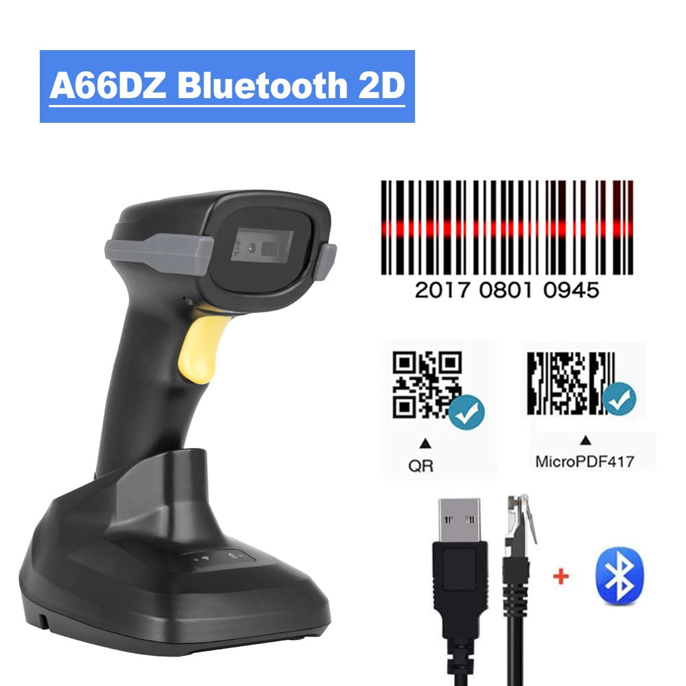 L8BL Bluetooth 2D Barcode Reader And S8 QR PDF417 2.4G Wireless Wired Handheld Barcode Scanner USB Support Mobile Phone iPad - TIKIJTRONICS # 0