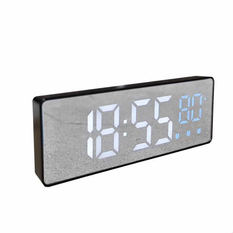 LED Digital Alarm Clock Snooze Temperature Date Display USB Desktop Strip Mirror LED Clocks for Living Room Decoration - Premium 0 from TIKIJTRONICS - Just $10.35! Shop now at TIKIJTRONICS