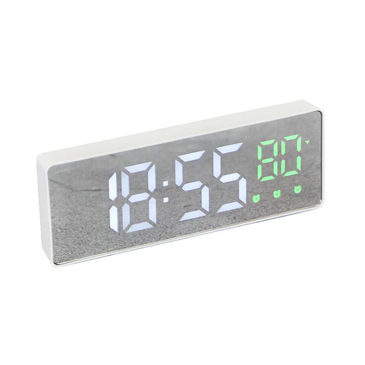 LED Digital Alarm Clock Snooze Temperature Date Display USB Desktop Strip Mirror LED Clocks for Living Room Decoration - Premium 0 from TIKIJTRONICS - Just $10.35! Shop now at TIKIJTRONICS