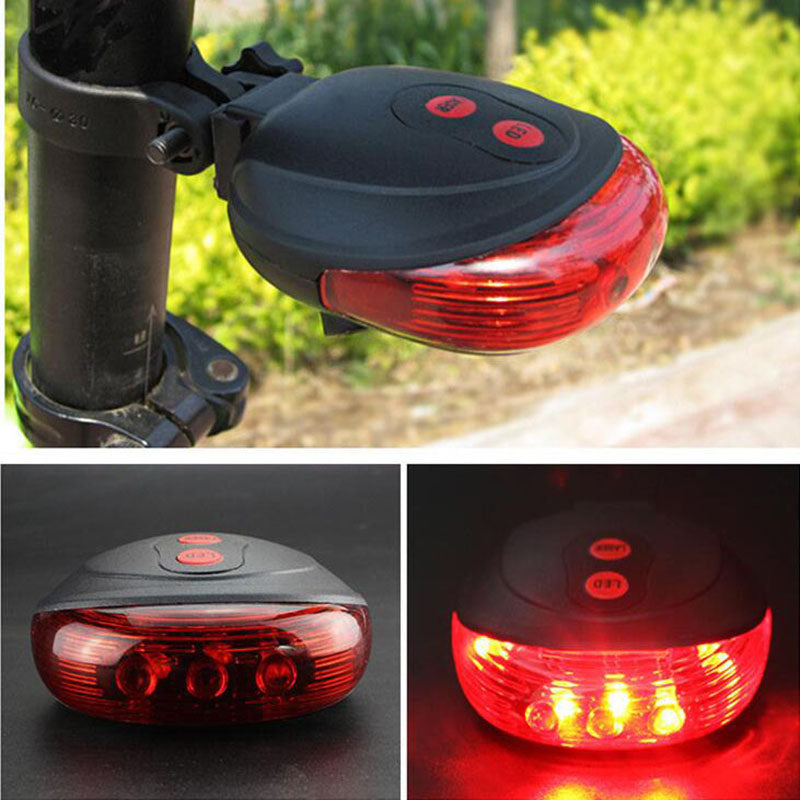 LED Cycling Bicycle Bike Waterproof 2 Laser 5 LED Rear Cycling Bicycle Bike Tail Safety Lamp Warning Flashing Light - TIKIJTRONICS 0 SPECIFICATIONSType: Bike Tail Safety Lamp Warning Flashing LightSize: 75 mm * 80 mm * 30 mmPower Supply: BatteryOrigin: Mainland ChinaMounting Placement: FrameModel Number: YQ017Material: PlasticBrand Name: GTUBIKE TIKIJTRONICS  (Store description)