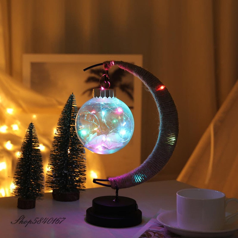 LED Moon Lamp Rattan Night Light Battery USB Night Lamp for Kids Baby Children Bedroom Table Desk Lamp Warm White RGB Nightlight - TIKIJTRONICS # 0