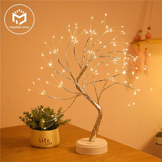 LED Night Light Mini Christmas Tree Copper Wire Garland Lamp For Kids Home Bedroom Decoration Decor Fairy Light Holiday lighting - TIKIJTRONICS # 0