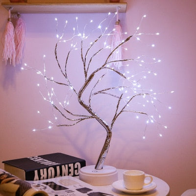 LED Night Light Mini Christmas Tree Copper Wire Garland Lamp For Kids Home Bedroom Decoration Decor Fairy Light Holiday lighting - TIKIJTRONICS # 0