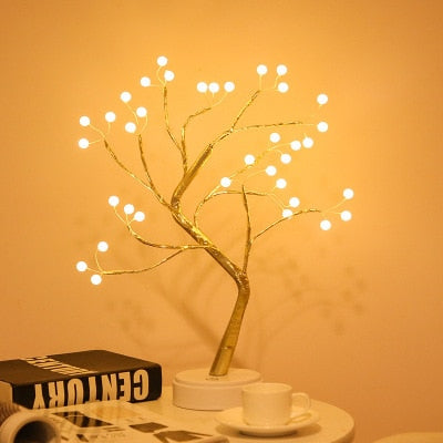 LED Night Light Mini Christmas Tree Copper Wire Garland Lamp For Kids Home Bedroom Decoration Decor Fairy Light Holiday lighting - TIKIJTRONICS # 0