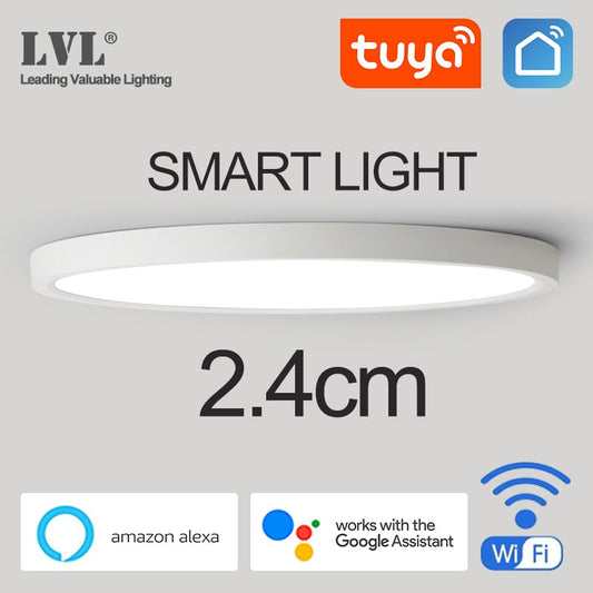 LED Smart Panel Light WiFi App Voice Control Work With Google Home Alexa Echo Ultrathin Surface Mounting LED Panel - TIKIJTRONICS # 0