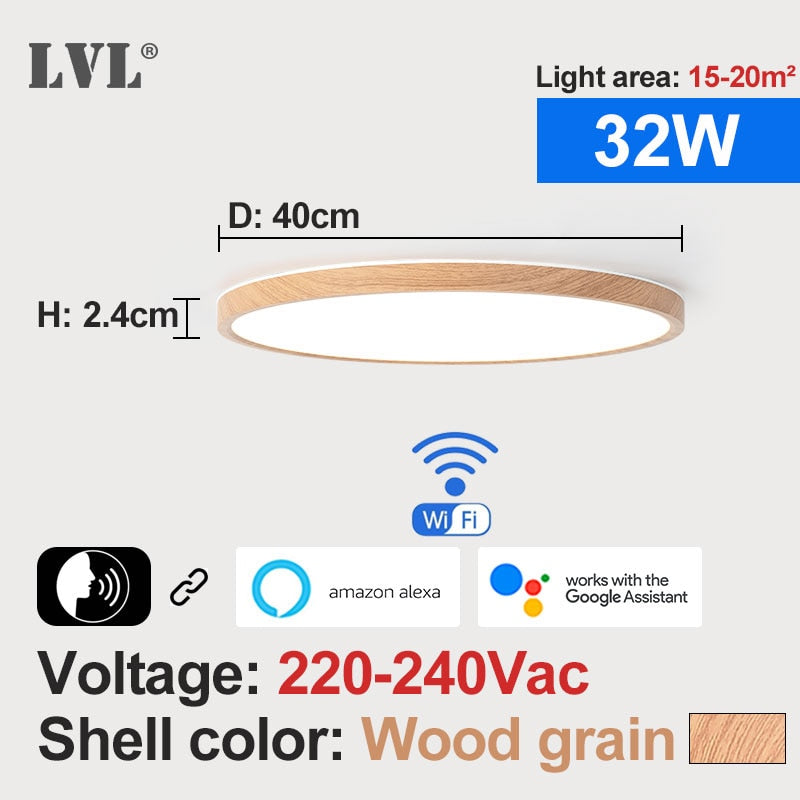 LED Smart Panel Light WiFi App Voice Control Work With Google Home Alexa Echo Ultrathin Surface Mounting LED Panel - TIKIJTRONICS # 0