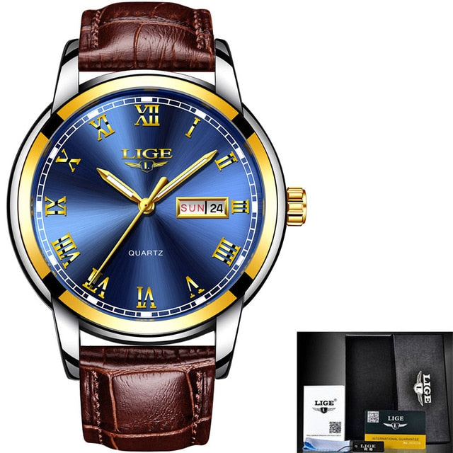 LIGE Fashion Men's Watches Top Brand Luxury Business Watch Man Sport Quartz Chronograph Waterproof Wristwatch Male Reloj Hombre - Premium 0 from TIKIJTRONICS - Just $14.99! Shop now at TIKIJTRONICS