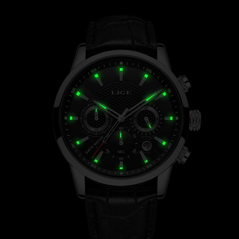 LIGE Fashion Men's Watches Top Brand Luxury Business Watch Man Sport Quartz Chronograph Waterproof Wristwatch Male Reloj Hombre - Premium 0 from TIKIJTRONICS - Just $14.99! Shop now at TIKIJTRONICS