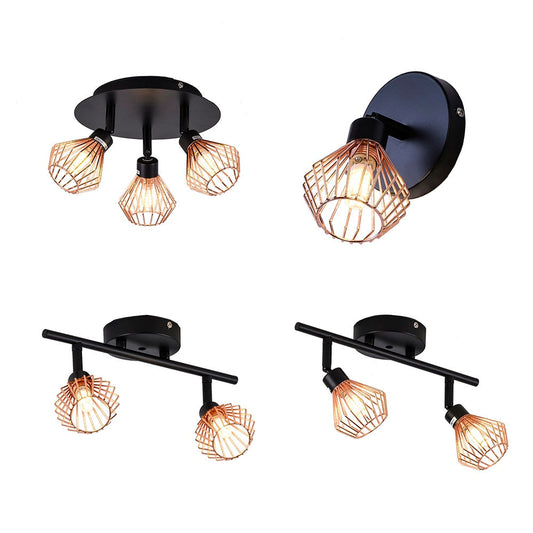 LOFT Modern Black Lustre chandeliers 1/2/3 heads Retro Adjustable G9 Bulb Lamp rotatable creative Art Ceiling luminaire Fixture TIKIJTRONICS