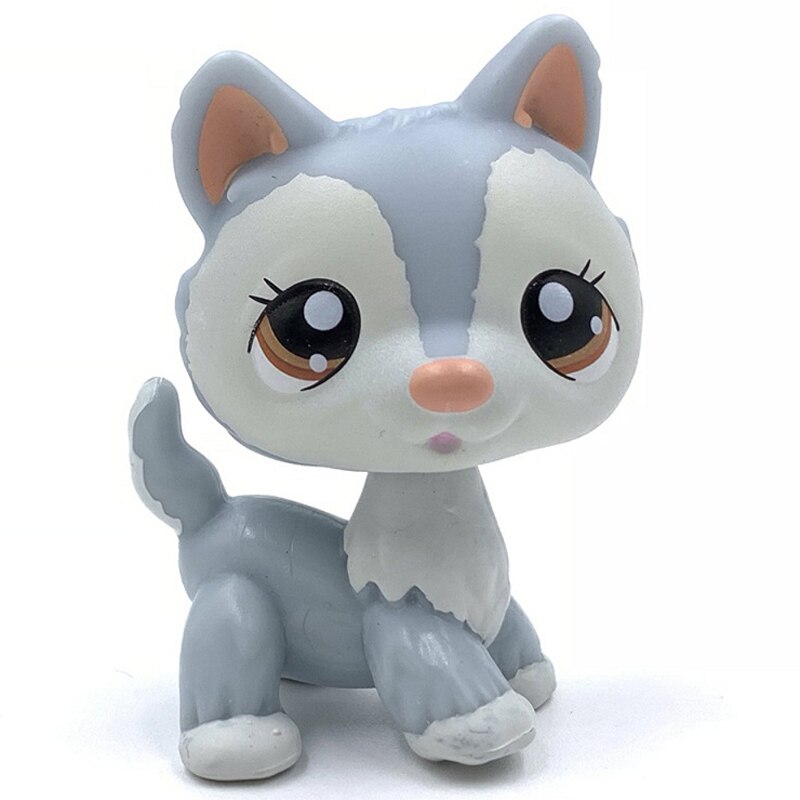 LPS CAT Rare Littlest pet shop Toys Stands Short Hair Cat Original Kitten Husky Puppy Dog Fox Cute Animal Old Bobble head toys TIKIJTRONICS