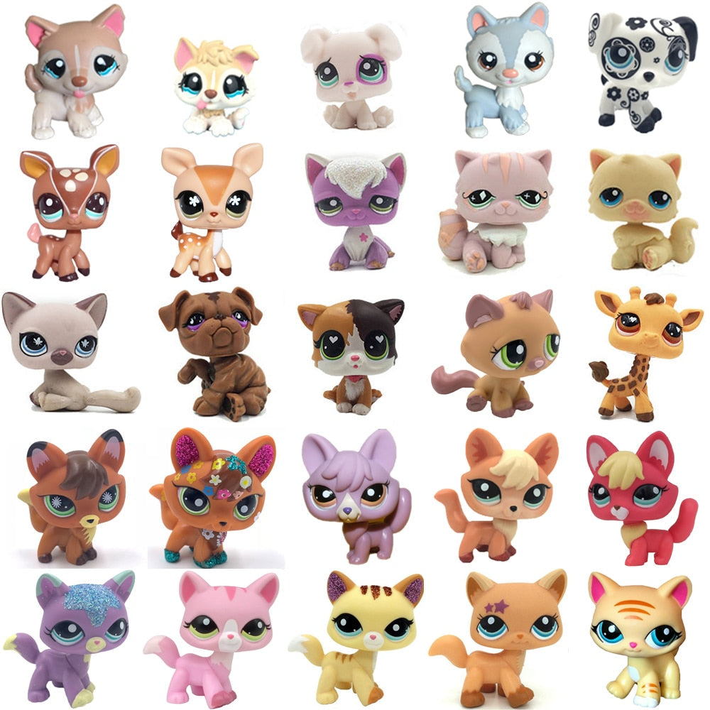 LPS CAT Rare Littlest pet shop Toys Stands Short Hair Cat Original Kitten Husky Puppy Dog Fox Cute Animal Old Bobble head toys - TIKIJTRONICS # 0