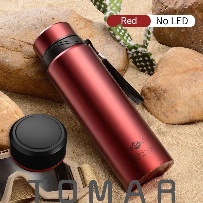 Large Capacity 304 Stainless Steel Vacuum Flask Thermal Bottle for Water,Coffee,With Optional LED, Portable and Ideal,Dropship TIKIJTRONICS