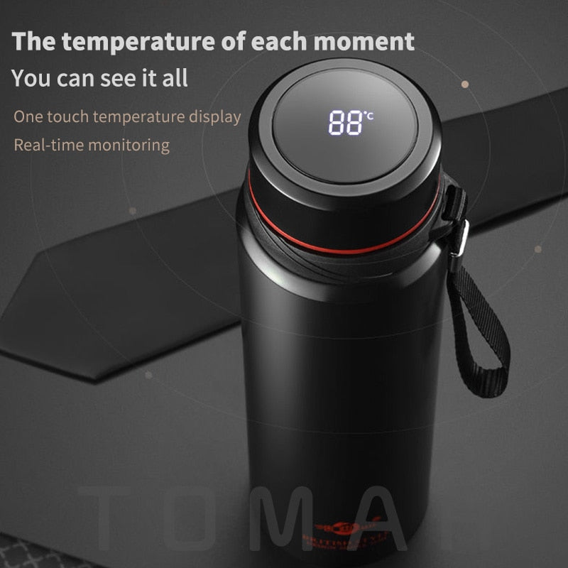 Large Capacity 304 Stainless Steel Vacuum Flask Thermal Bottle for Water,Coffee,With Optional LED, Portable and Ideal,Dropship TIKIJTRONICS