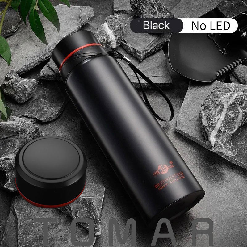 Large Capacity 304 Stainless Steel Vacuum Flask Thermal Bottle for Water,Coffee,With Optional LED, Portable and Ideal,Dropship TIKIJTRONICS