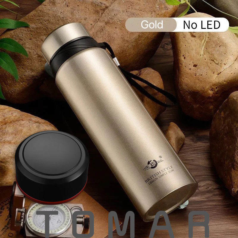 Large Capacity 304 Stainless Steel Vacuum Flask Thermal Bottle for Water,Coffee,With Optional LED, Portable and Ideal,Dropship TIKIJTRONICS