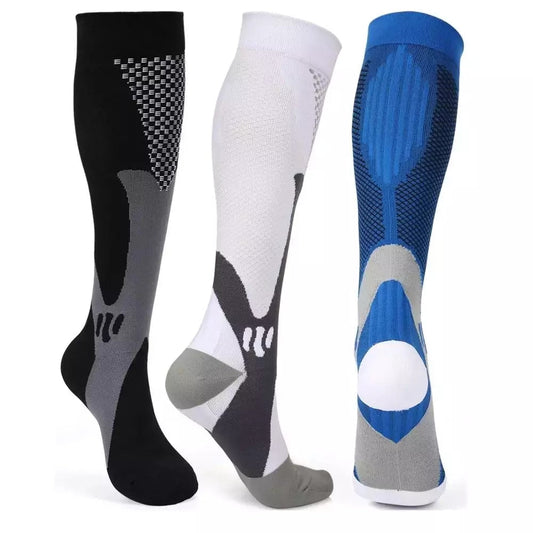 Leg Support Stretch Compression Socks Men Women Running Athletic Medical Pregnancy Travel Football Breathable Adult Sports Socks - TIKIJTRONICS 0 SPECIFICATIONStype: Men Women SocksSport Type: CyclingOrigin: Mainland ChinaMaterial: PolyesterHose Height: Knee-HighGender: MENFinger-separated: No TIKIJTRONICS  (Store description)