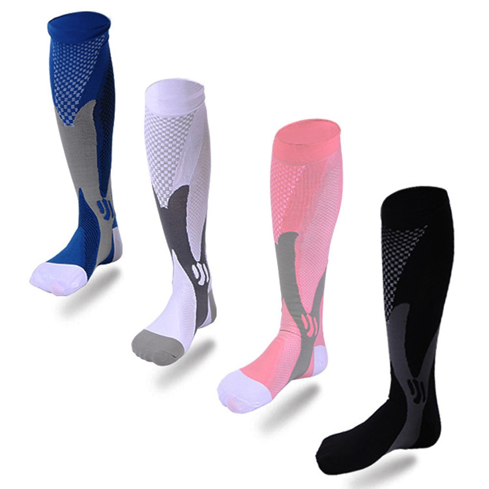 Leg Support Stretch Compression Socks Men Women Running Athletic Medical Pregnancy Travel Football Breathable Adult Sports Socks - TIKIJTRONICS 0 SPECIFICATIONStype: Men Women SocksSport Type: CyclingOrigin: Mainland ChinaMaterial: PolyesterHose Height: Knee-HighGender: MENFinger-separated: No TIKIJTRONICS  (Store description)