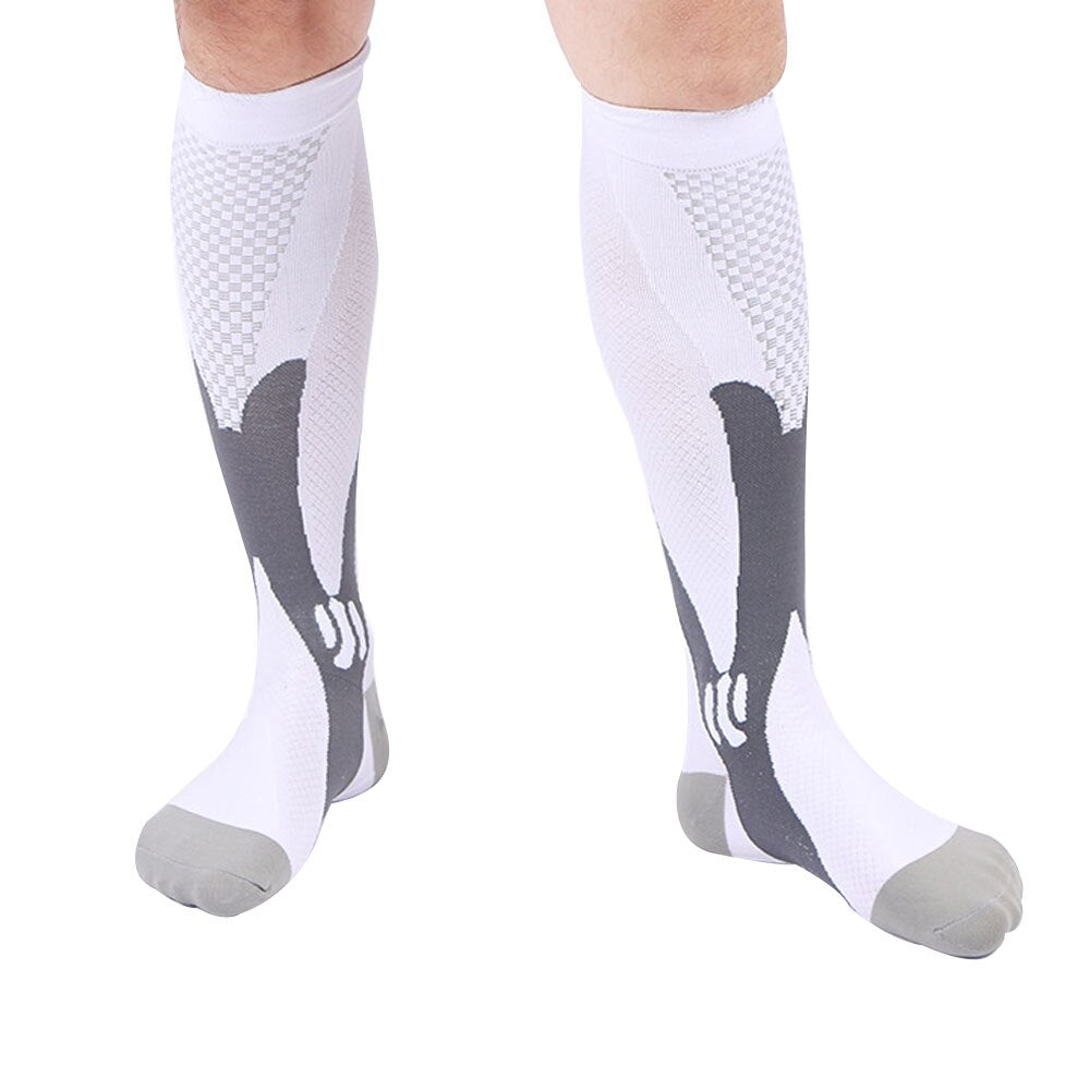 Leg Support Stretch Compression Socks Men Women Running Athletic Medical Pregnancy Travel Football Breathable Adult Sports Socks - TIKIJTRONICS 0 SPECIFICATIONStype: Men Women SocksSport Type: CyclingOrigin: Mainland ChinaMaterial: PolyesterHose Height: Knee-HighGender: MENFinger-separated: No TIKIJTRONICS  (Store description)