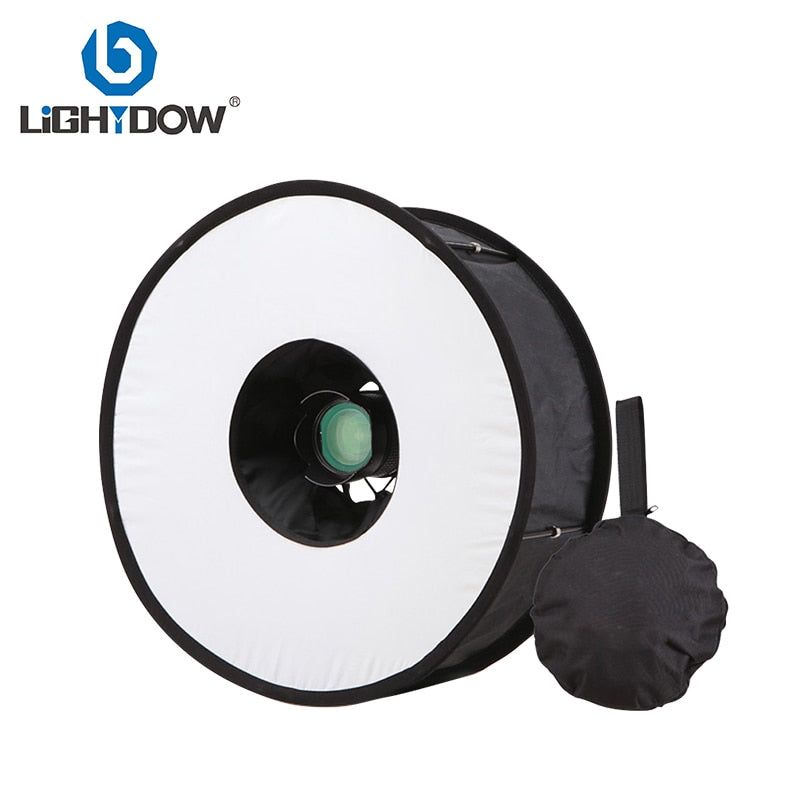 Lightdow 45cm Foldable Ring Speedlite Flash Diffuser Macro Shoot Round Softbox for Canon Nikon Sony Pentax Godox Speedlight - TIKIJTRONICS 0 SPECIFICATIONSPhotography Accessories Type: Creator AccessoriesPackage: YesOrigin: Mainland ChinaModel Number: A-PC00024Brand Name: lightdow TIKIJTRONICS  (Store description)