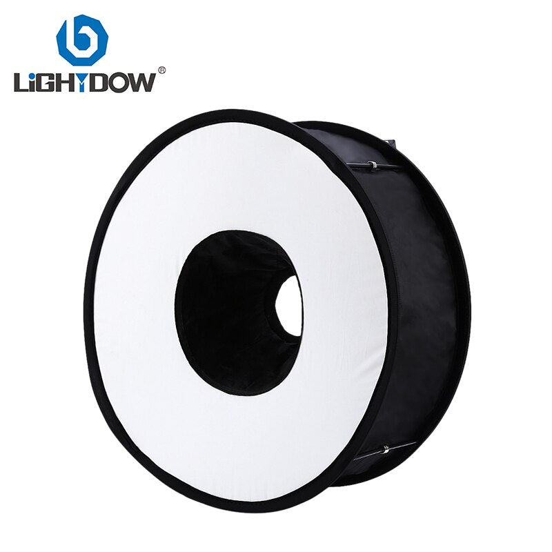 Lightdow 45cm Foldable Ring Speedlite Flash Diffuser Macro Shoot Round Softbox for Canon Nikon Sony Pentax Godox Speedlight - TIKIJTRONICS 0 SPECIFICATIONSPhotography Accessories Type: Creator AccessoriesPackage: YesOrigin: Mainland ChinaModel Number: A-PC00024Brand Name: lightdow TIKIJTRONICS  (Store description)