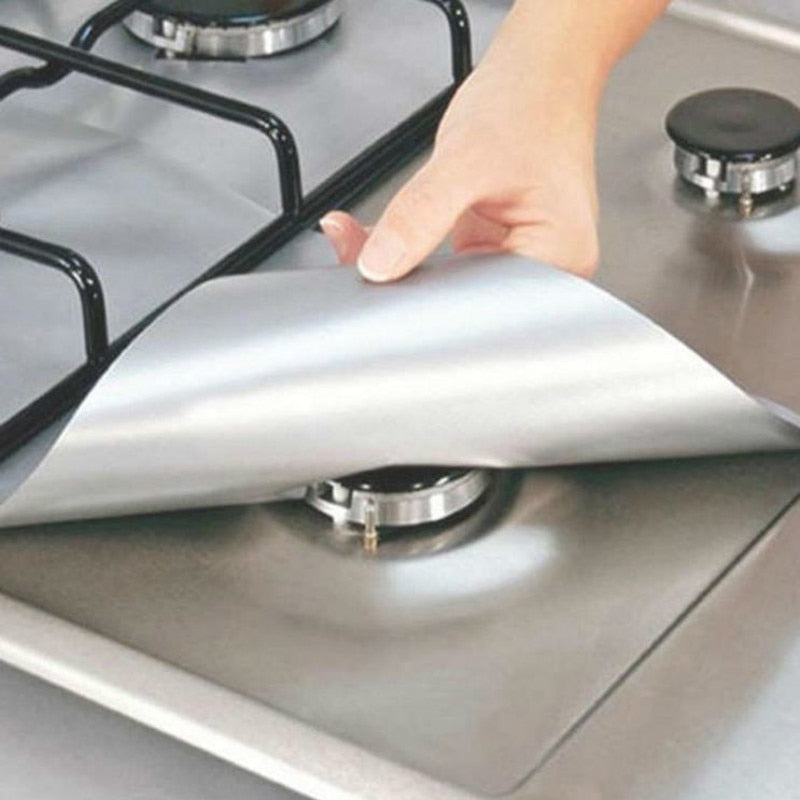 Liner Gas Stove Protector Gas Stove Stovetop Burner Protector Kitchen Accessories Mat Cooker Cover - TIKIJTRONICS 0 SPECIFICATIONSweight: 19gsize: 27*27cmoriginal: chinaname: gas stove protectorcolor: sliver/black/beigeType: Cookware PartsOrigin: Mainland ChinaModel Number: SN453Material: OtherFeature: Eco-Friendly,StockedCookware Parts Type: OtherCertification: CE / EU,CIQ,EEC,LFGB,SGS TIKIJTRONICS  (Store description)