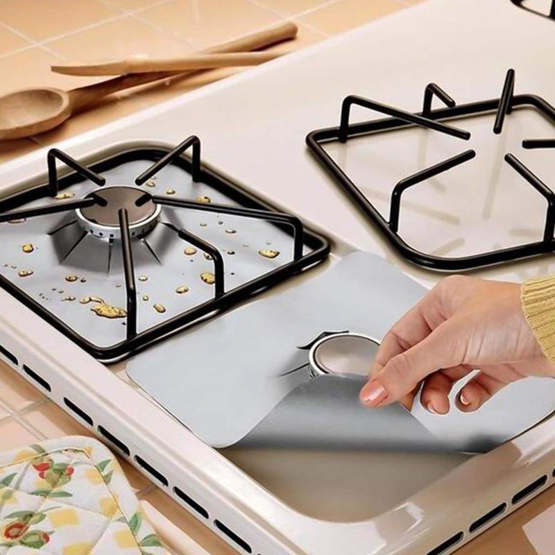 Liner Gas Stove Protector Gas Stove Stovetop Burner Protector Kitchen Accessories Mat Cooker Cover - TIKIJTRONICS 0 SPECIFICATIONSweight: 19gsize: 27*27cmoriginal: chinaname: gas stove protectorcolor: sliver/black/beigeType: Cookware PartsOrigin: Mainland ChinaModel Number: SN453Material: OtherFeature: Eco-Friendly,StockedCookware Parts Type: OtherCertification: CE / EU,CIQ,EEC,LFGB,SGS TIKIJTRONICS  (Store description)