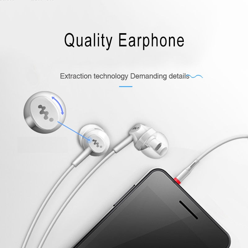 M8 Heavy Bass In Ear Earphone Music Headset with Mic Qulity Earbud Fone De Ouvido for iPhone Samsung Sony HTC Mp3 PC - TIKIJTRONICS # 0