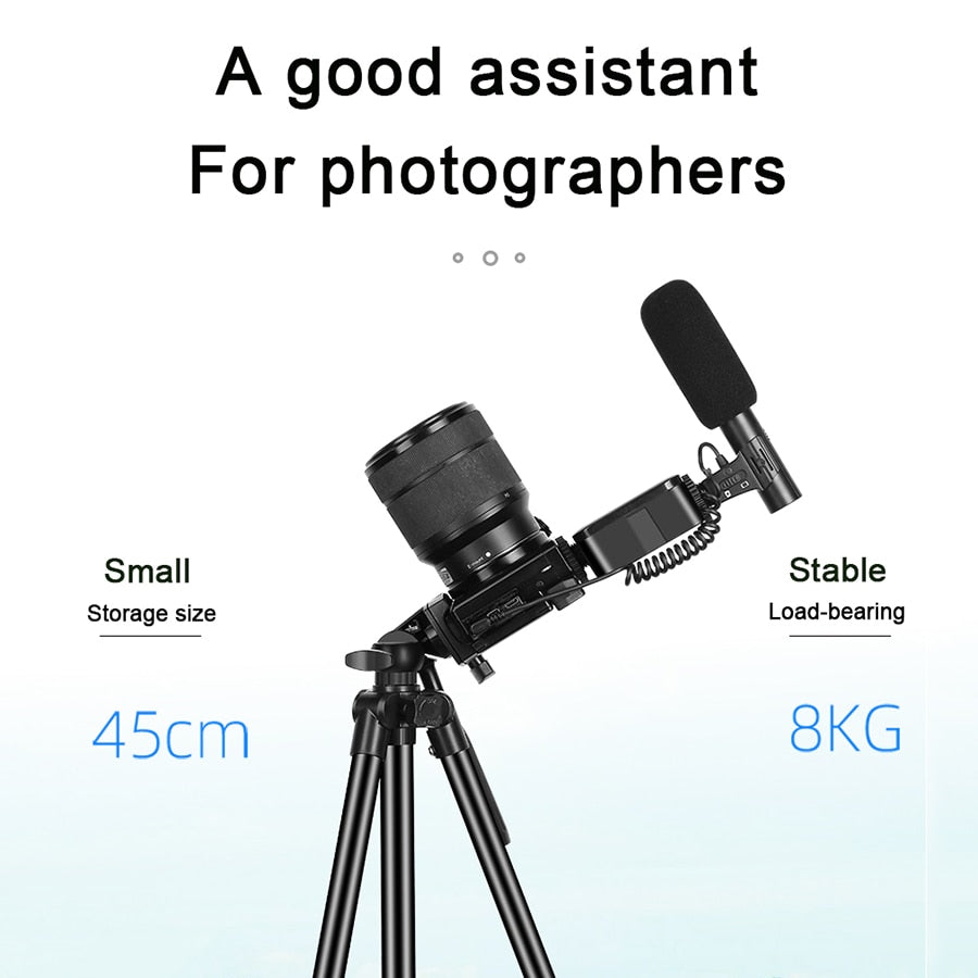 MAMEN Phone DSLR Camera Vlog Tripod Vlogging Kit with Remote Control Microphone LED Light for Smartphone Interview Live YouTube - TIKIJTRONICS # 0