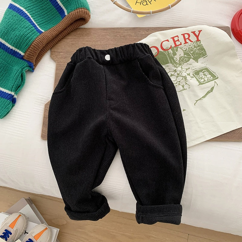 MILANCEL 2023 Kids Pants Solid Boys Pants Fashion ChildrenTrousers Brief Kids Jeans - TIKIJTRONICS # 0