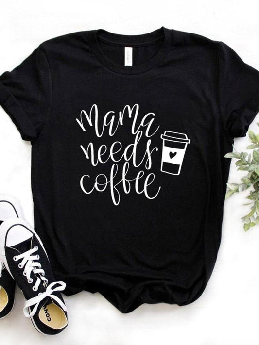 Mama Needs Coffee Letter Print T Shirt Women Short Sleeve O Neck Loose Women Tshirt Ladies Summer Fashion Tee Shirt Tops Clothes - Premium 0 from TIKIJTRONICS - Just $1.26! Shop now at TIKIJTRONICS