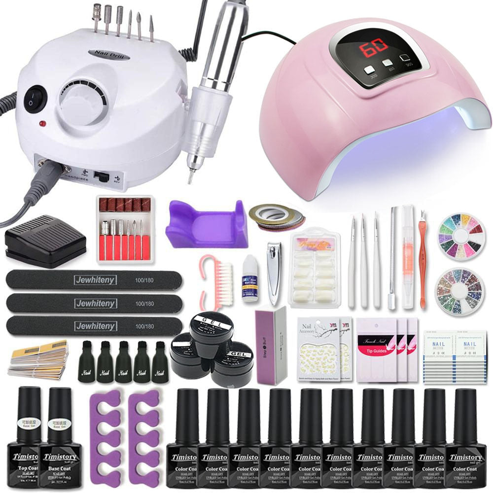 Manicure Set Acrylic Nail Set With 120/80/54W Nail Lamp 35000RPM Nail drill Machine Choose Gel Nail Polish Nail Art Tools - Premium 0 from TIKIJTRONICS - Just $20.42! Shop now at TIKIJTRONICS