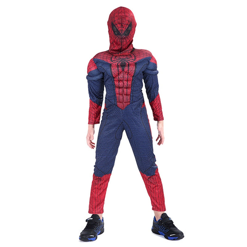 Marvel Superhero Spider Man Captain America Iron Man Thor Hulk Cosplay Costume Muscle Bodysuit Jumpsuit for Kids Halloween Party - TIKIJTRONICS 0 SPECIFICATIONSSpecial Use: CostumesSource Type: Movie & TVSource Countries: Europe and the United StatesOrigin: Mainland ChinaModel Number: CosplayMaterial: PolyesterItem Type: SetsGender: BoysComponents: MaskComponents: Jumpsuits & RompersCharacters: MarvelCN: ZhejiangBrand Name: MARVEL TIKIJTRONICS  (Store description)